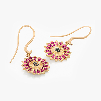 POWER OF LIGHT LOTUS FULL MINI EARRINGS