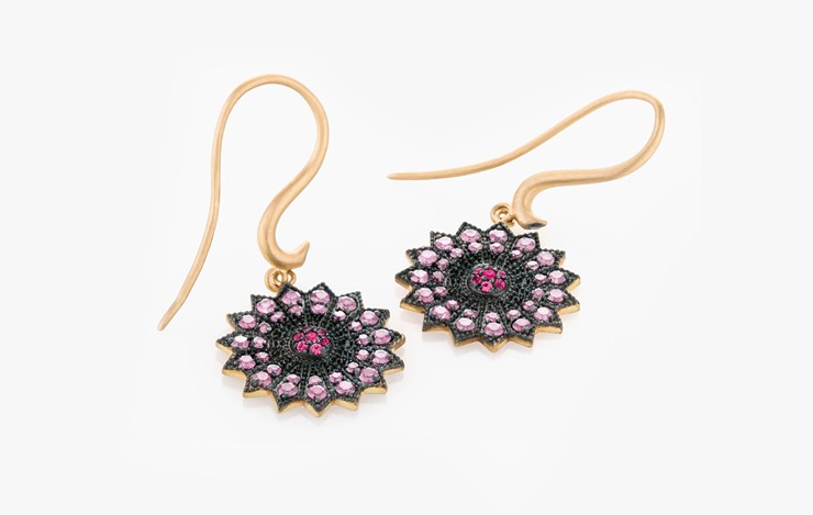 POWER OF LIGHT LOTUS FULL MINI EARRINGS