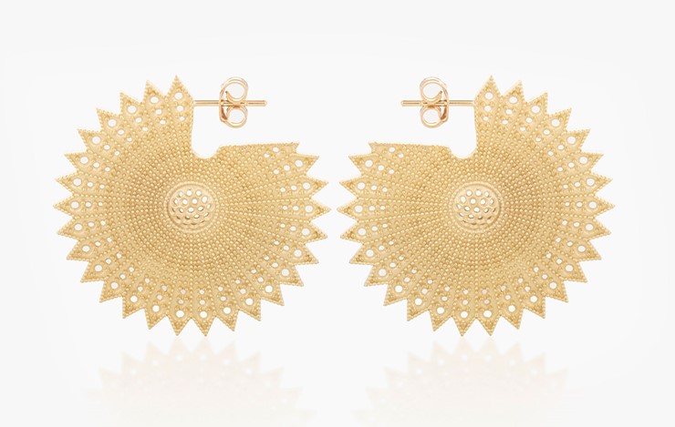 POWER OF LIGHT LOTUS FULL LARGE PURE EARRINGS