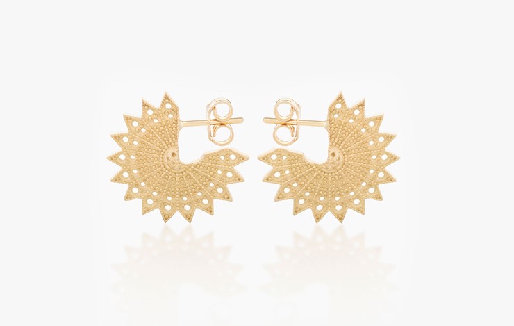 POWER OF LIGHT LOTUS FULL BIG PURE EARRINGS