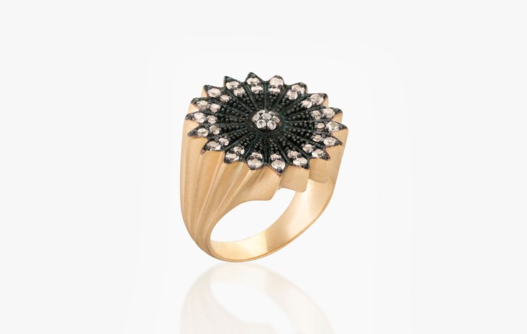 POWER OF LIGHT LOTUS FULL DIAMOND RING