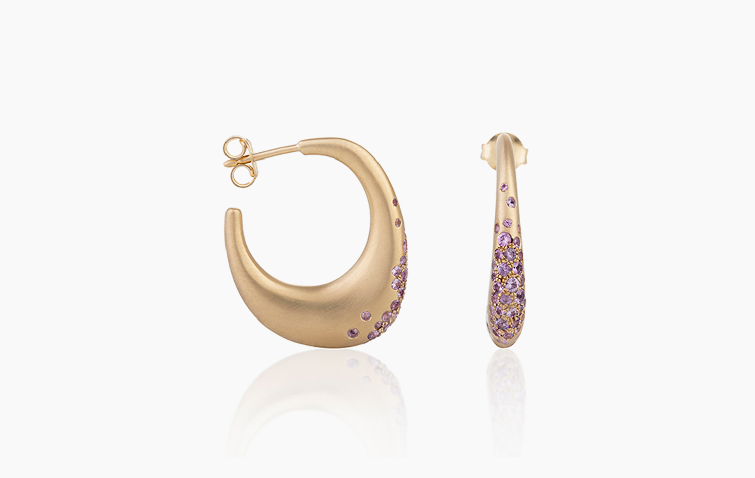 Muse Hoop Earrings - Created Sapphire