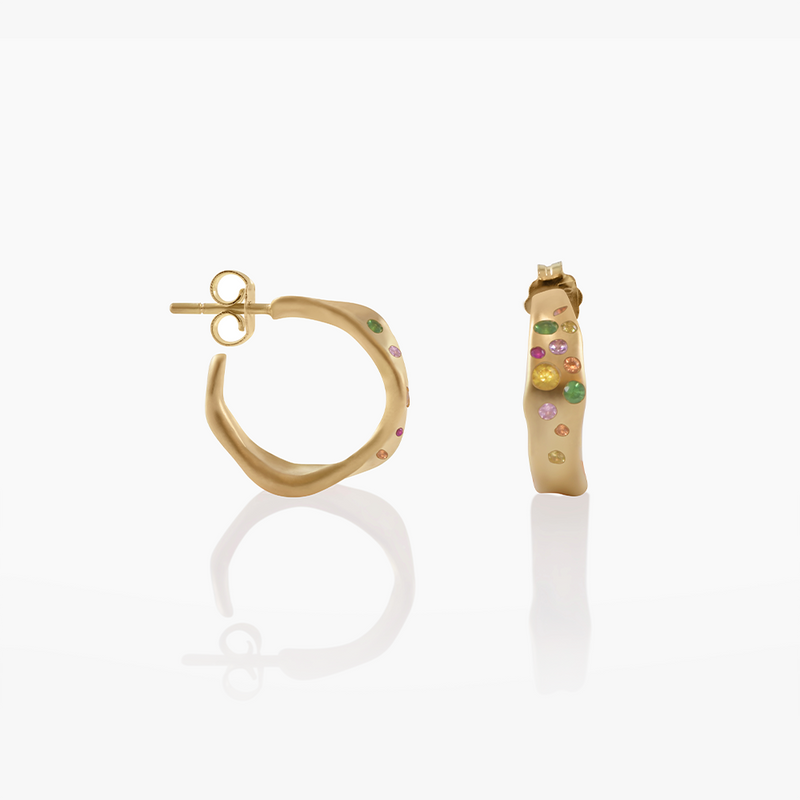BABY MALAK HOOP BONBON ROUND EARRINGS