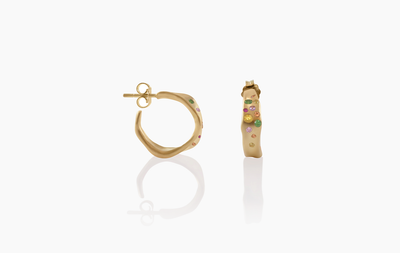 BABY MALAK HOOP BONBON ROUND EARRINGS