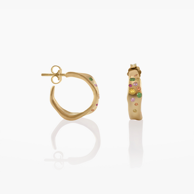 BABY MALAK HOOP BONBON ROUND EARRINGS