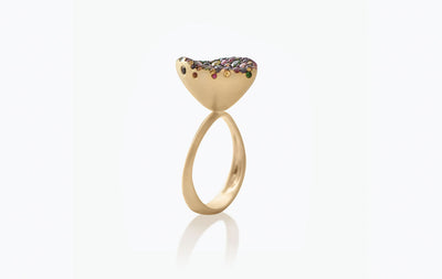 BABY MALAK FLOURISH BONBON SMALL MARQUISE RING