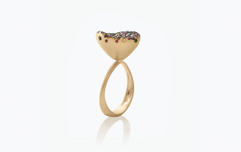 BABY MALAK FLOURISH BONBON SMALL MARQUISE RING