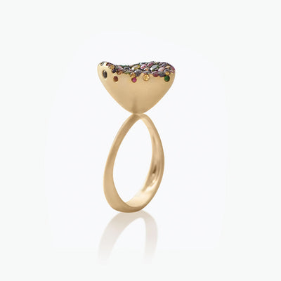 BABY MALAK FLOURISH BONBON SMALL MARQUISE RING