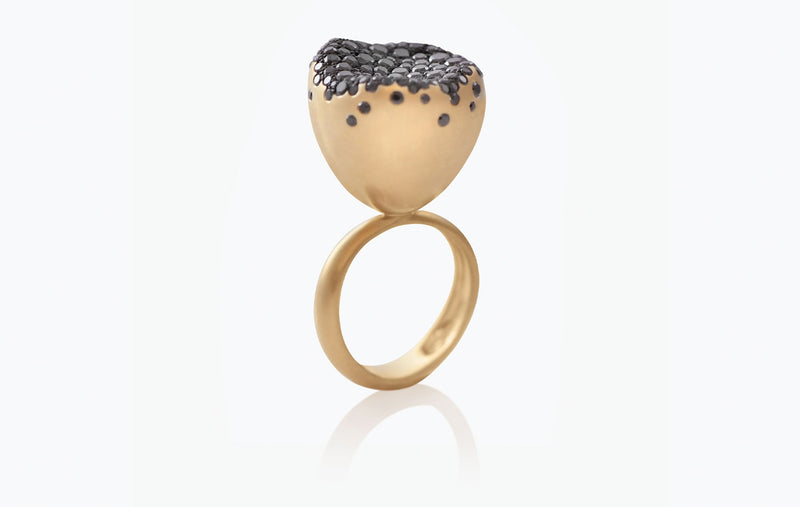 BABY MALAK FLOURISH CAVIAR BIG ROUND RING