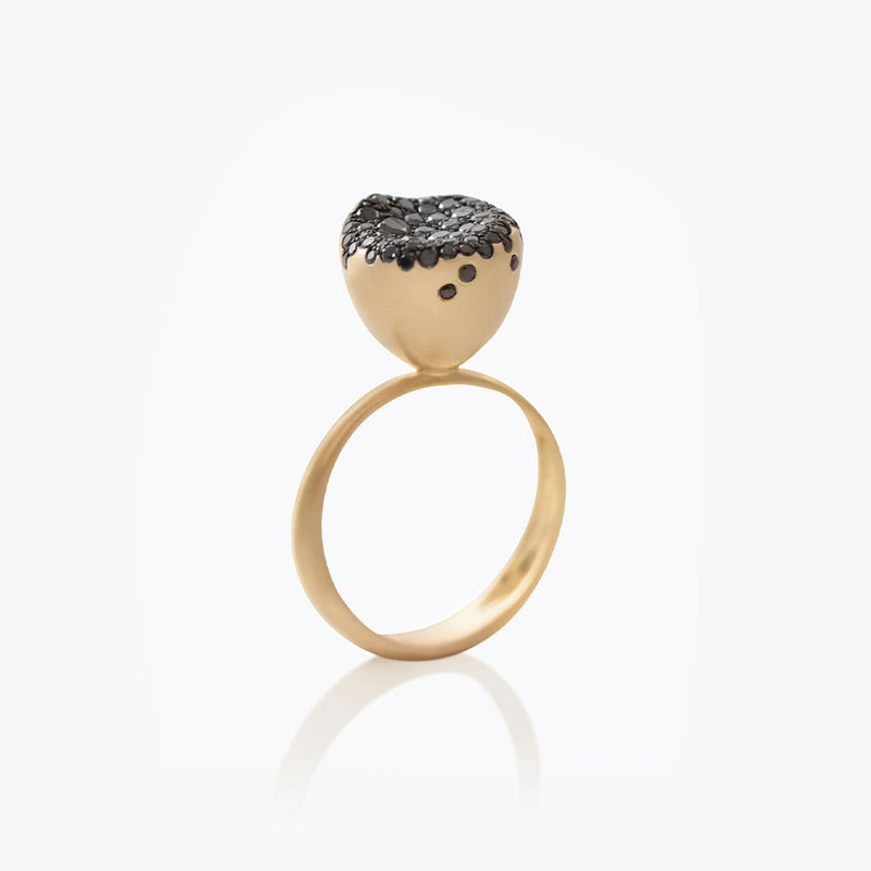 BABY MALAK FLOURISH CAVIAR SMALL ROUND RING