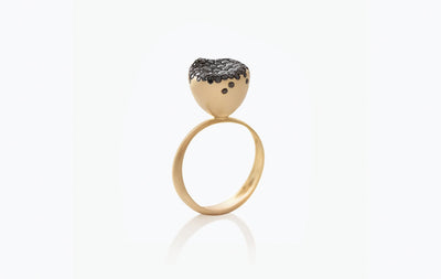 BABY MALAK FLOURISH CAVIAR SMALL ROUND RING