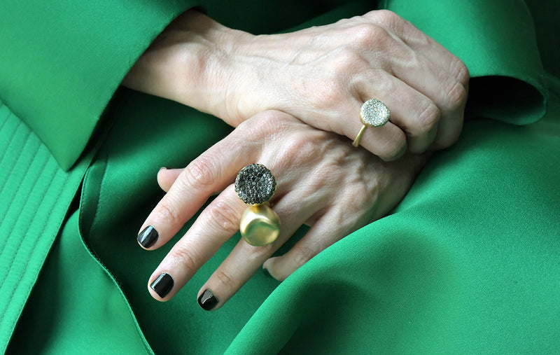 BABY MALAK FLOURISH ICE MEDIUM ROUND RING