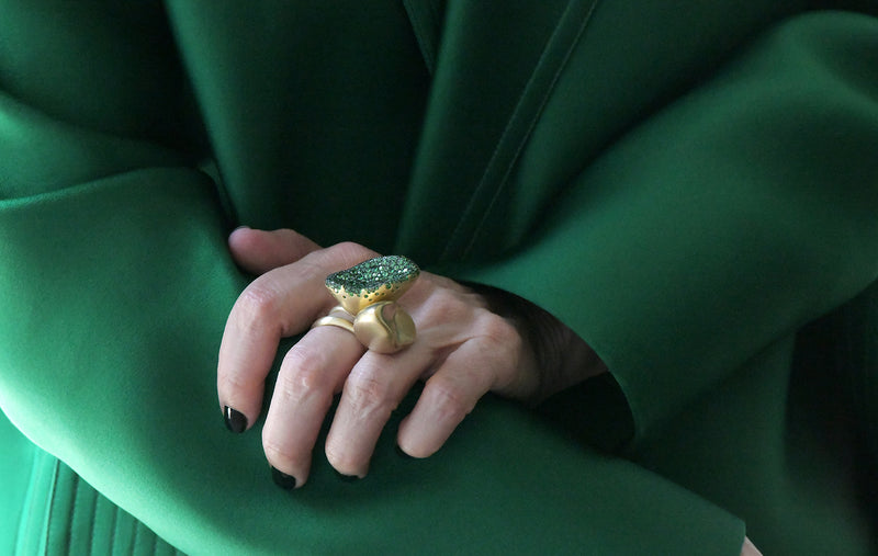 BABY MALAK FLOURISH BONBON BIG MARQUISE RING