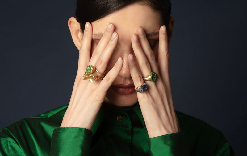 BABY MALAK FLOURISH PURE MEDIUM ROUND RING