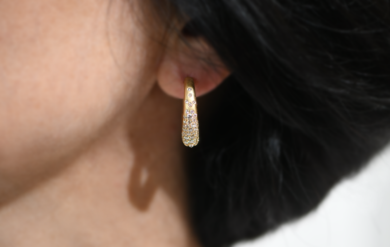 THE ARCH POWER MINI HOOP EARRINGS by Nada Ghazal - Earrings