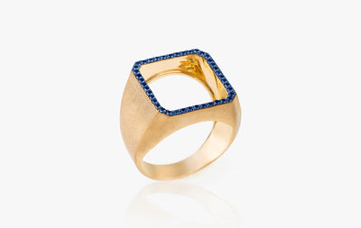 FREE ME SQUARE SAPPHIRE RING