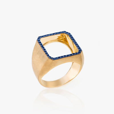 FREE ME SQUARE SAPPHIRE RING