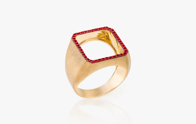 FREE ME SQUARE RUBY RING