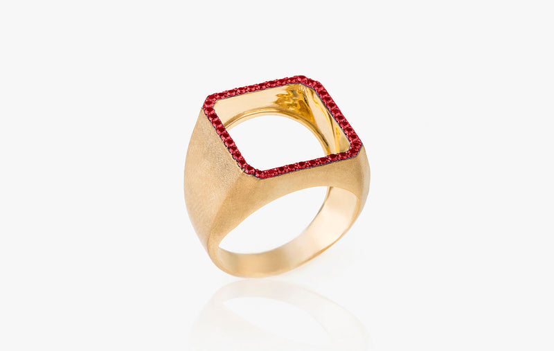 FREE ME SQUARE RUBY RING