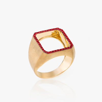 FREE ME SQUARE RUBY RING