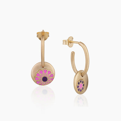 MY MUSE GLORY ENAMEL MINI DROP EARRINGS