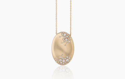 MY MUSE STORM WINTER OVAL SMALL NECKLACE by Nada Ghazal - Necklaces