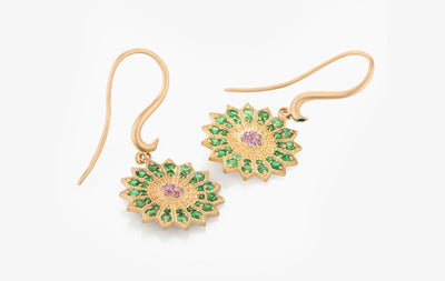 POWER OF LIGHT LOTUS FULL MINI EARRINGS