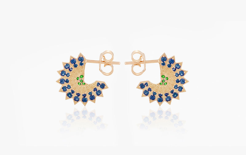 POWER OF LIGHT LOTUS FULL SMALL EARRINGS