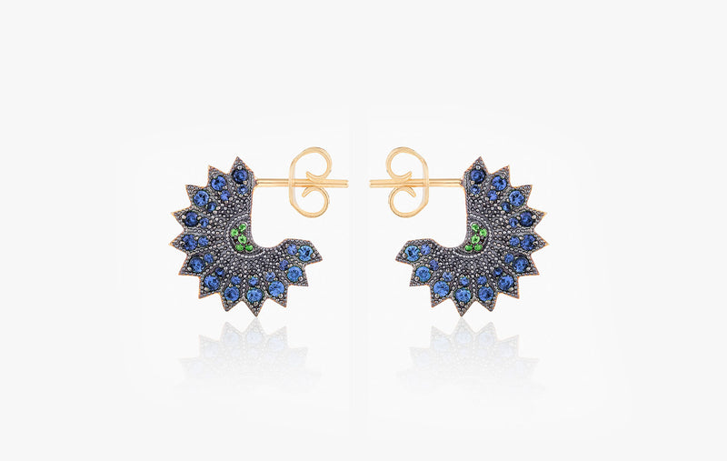 POWER OF LIGHT LOTUS FULL SMALL EARRINGS