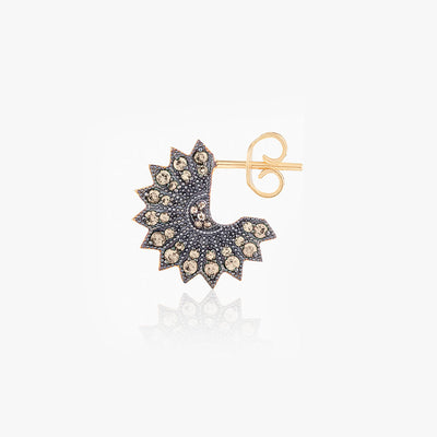 POWER OF LIGHT LOTUS FULL SMALL DIAMOND EARRINGS