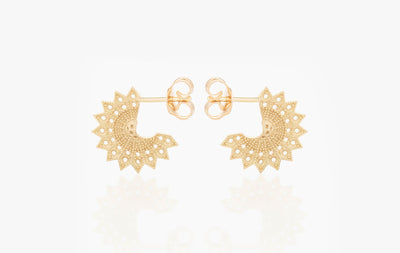 POWER OF LIGHT LOTUS FULL SMALL PURE EARRINGS