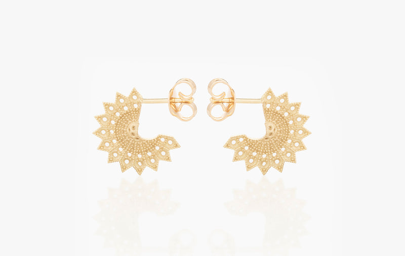 POWER OF LIGHT LOTUS FULL SMALL PURE EARRINGS