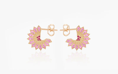 POWER OF LIGHT LOTUS FULL SMALL EARRINGS
