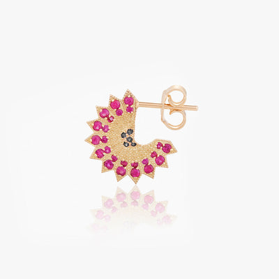 POWER OF LIGHT LOTUS FULL SMALL DIAMOND EARRINGS