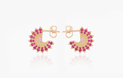 POWER OF LIGHT LOTUS FULL SMALL EARRINGS