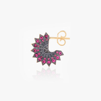 POWER OF LIGHT LOTUS FULL SMALL DIAMOND EARRINGS