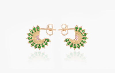 POWER OF LIGHT LOTUS FULL SMALL EARRINGS