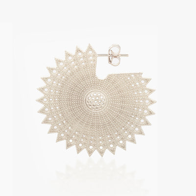 POWER OF LIGHT LOTUS FULL LARGE PURE EARRINGS