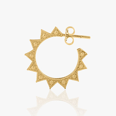 POWER OF LIGHT VENUS STRIPE ROUND EARRINGS