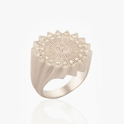 POWER OF LIGHT LOTUS FULL DIAMOND RING