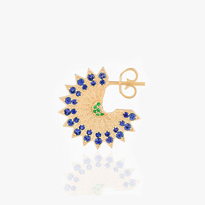 POWER OF LIGHT LOTUS FULL BIG EARRINGS