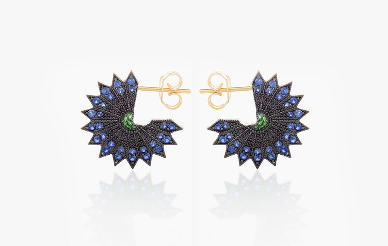 POWER OF LIGHT LOTUS FULL BIG EARRINGS