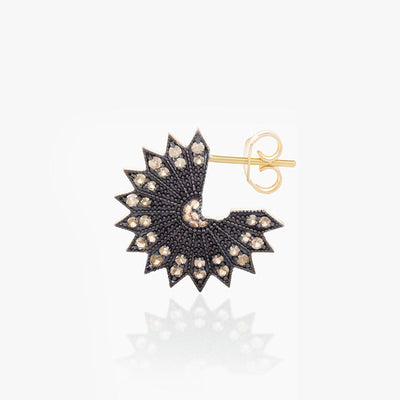 POWER OF LIGHT LOTUS FULL BIG DIAMOND EARRINGS