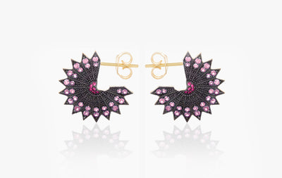 POWER OF LIGHT LOTUS FULL BIG EARRINGS