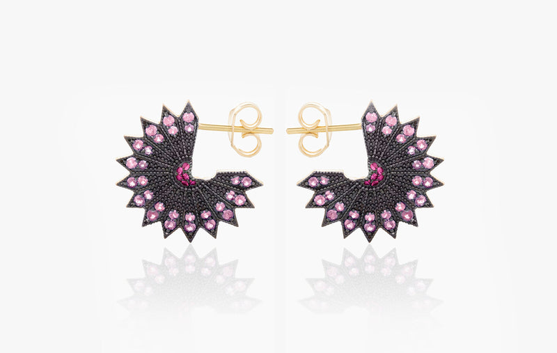 POWER OF LIGHT LOTUS FULL BIG EARRINGS