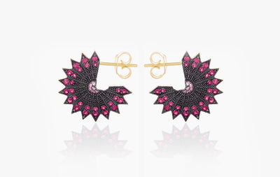 POWER OF LIGHT LOTUS FULL BIG EARRINGS