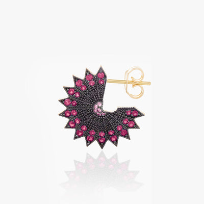 POWER OF LIGHT LOTUS FULL BIG EARRINGS