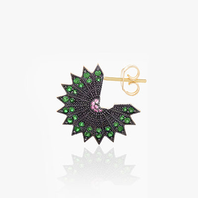 POWER OF LIGHT LOTUS FULL BIG EARRINGS