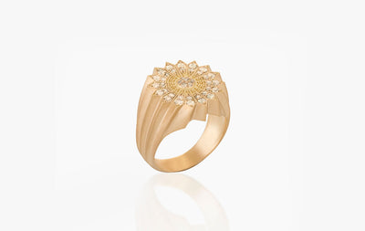 POWER OF LIGHT LOTUS FULL DIAMOND PINKY