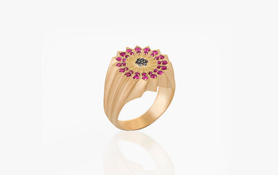 POWER OF LIGHT LOTUS FULL DIAMOND PINKY